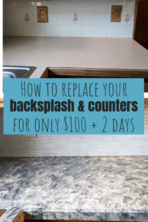 DIY Kitchen Transformation: Countertops and Backsplash | Mama and More