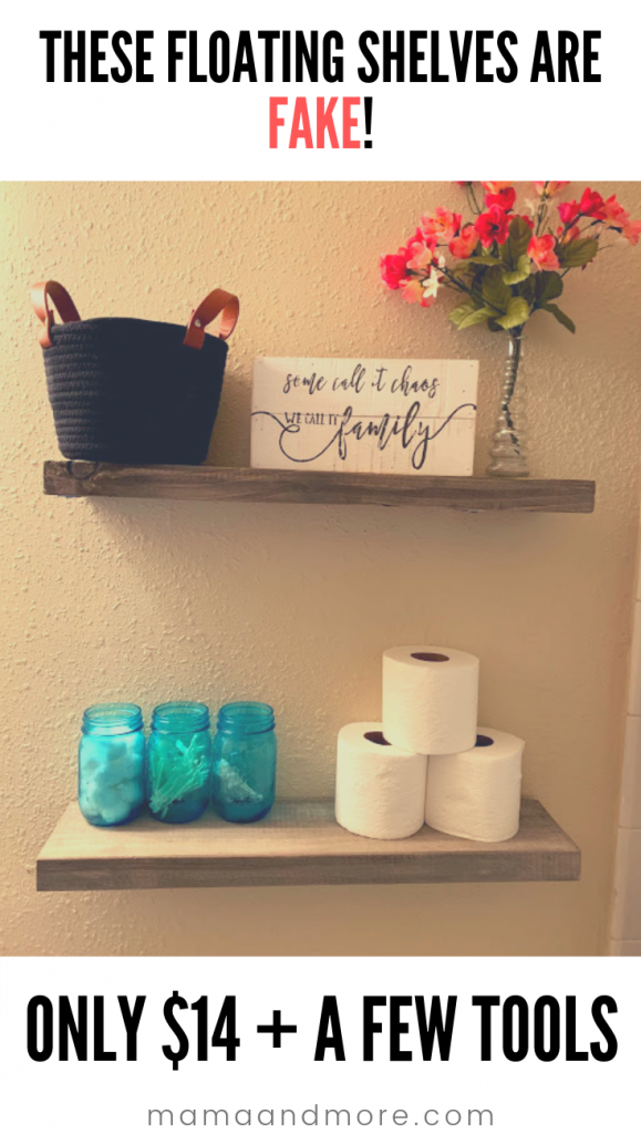 How to make super cheap and easy fake floating shelves