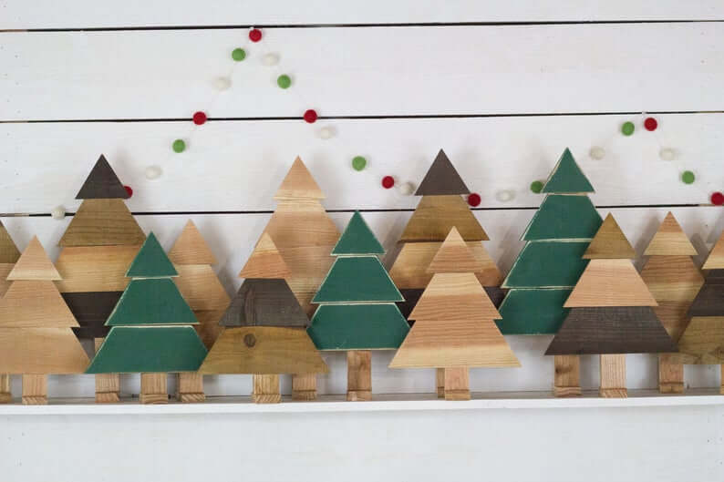 wooden christmas tree