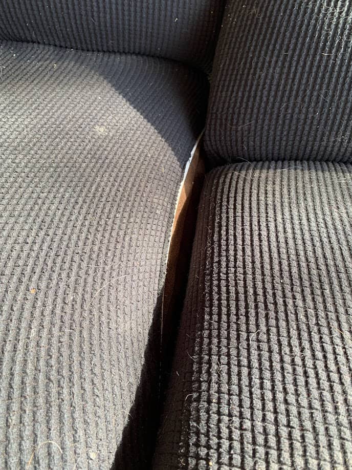 Gaps in the recliner sofa slipcover