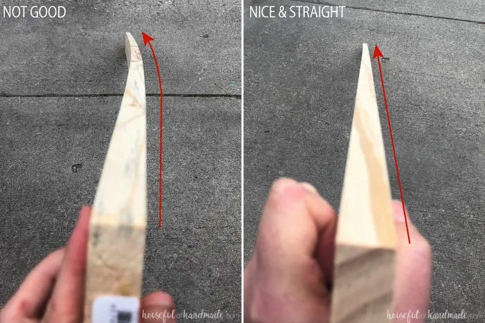 How to check if wood boards are straight or bent