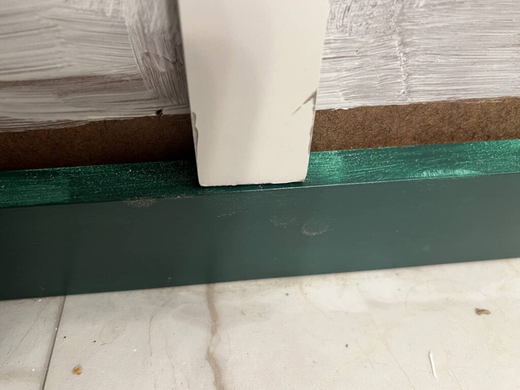 Attach battens to make them flush with wall