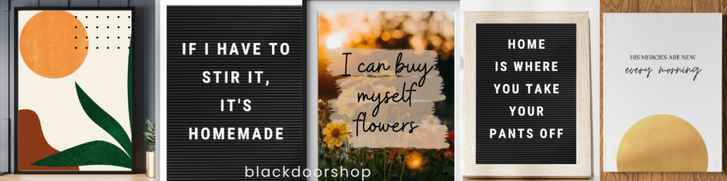 Digital wall prints for decor in Black Door Shop on Etsy