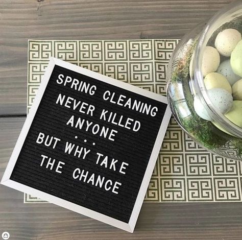 spring cleaning letterboard