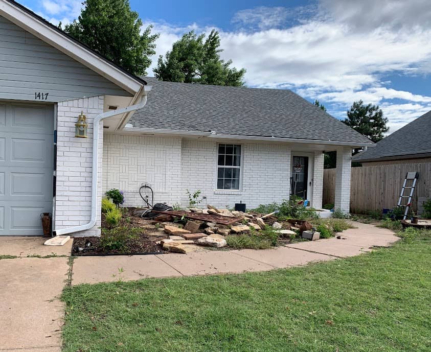 Limewash brick house before after