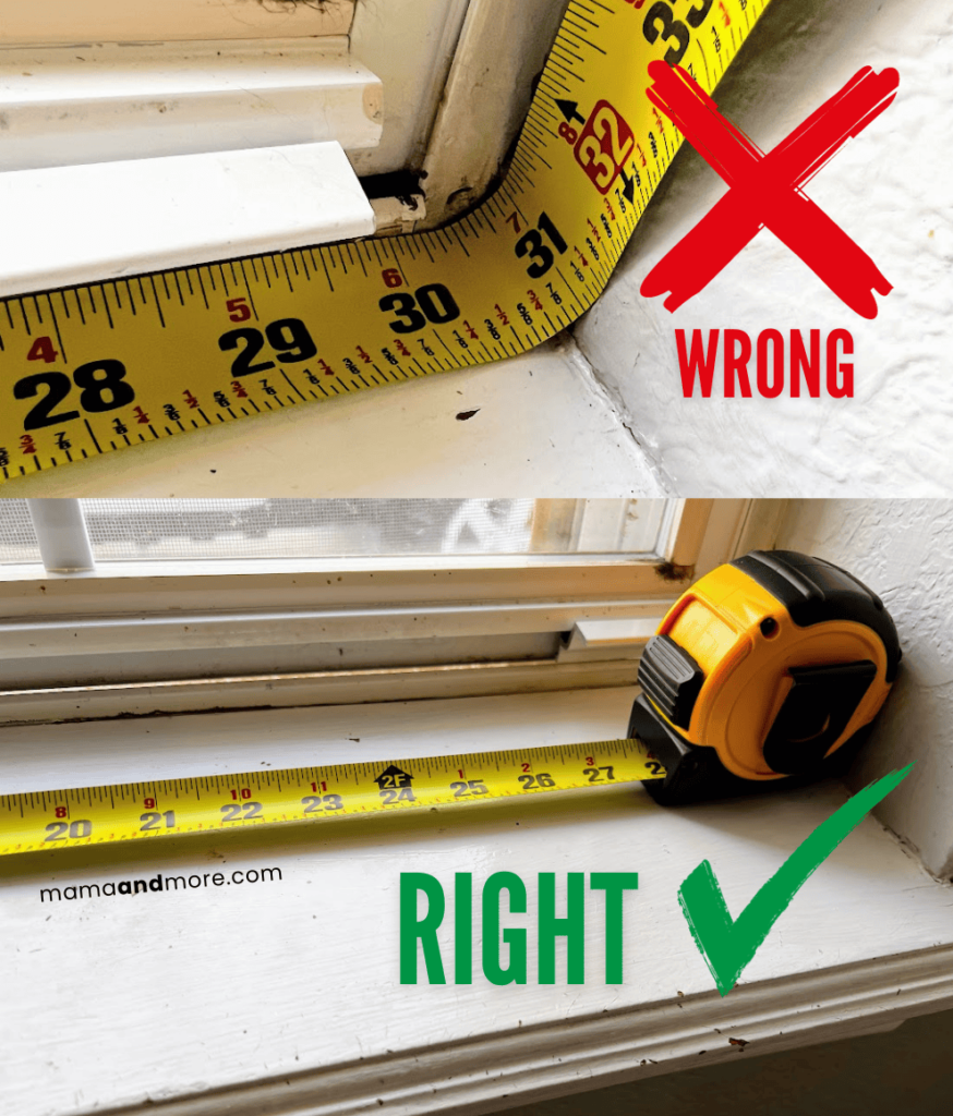 Measuring an inside edge correctly and incorrectly